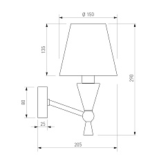 Бра Eurosvet Teja 103014 латунь a072039 3