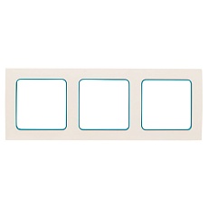 Стокгольм Рамка 3-местная белая с линией цвета синий EKF PROxima EAM-G-304-30