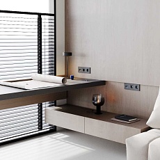 Розетка встраиваемая Voltum S70 с заземлением и защитными шторками, 16А, с USB, A+С, (графит) VLS040507 3