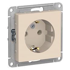 Розетка 2К+З Systeme Electric AtlasDesign 16A 250V бежевая ATN000243