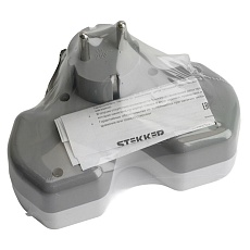 Разветвитель сетевой 2-местный с/з Stekker ADP16-15-20, 250V, 16A и USB+Type C на 2.4А, белый/серый 50071 3