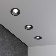 Встраиваемый светодиодный светильник Elektrostandard 15266/LED черный a055719 1