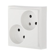 Розетка LK Studio двойная без з/к, со шторками (белый) LK60 863604-1 2