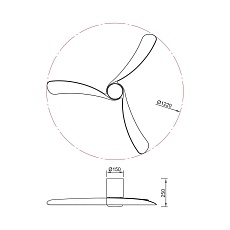 Люстра-вентилятор Mantra NEMO M 9048 1