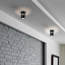 Потолочный светодиодный светильник Elektrostandard DLS026 7W 4200К черный a052837 1