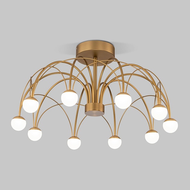 Потолочная светодиодная люстра Eurosvet Ragno 90031/10 LED золото Фото № 1