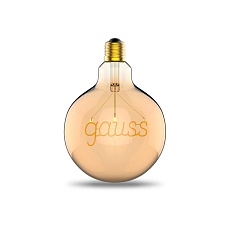 Лампа светодиодная филаментная Gauss E27 2,5W 2000K золотая 175802003