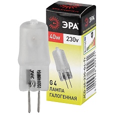 Лампа галогенная ЭРА G4 40W 2700K матовая G4-JCD-40W-230V-FR C0039282 2
