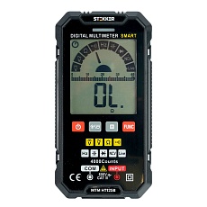 Мультиметр цифровой, 4000 отсчетов, 2 батареи тип ААА 1,5В, автоматический, черный MTM HT125B 49995 5