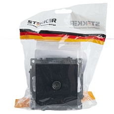 ТВ-розетка Stekker Катрин черный GLS00-7108-05 39614 1