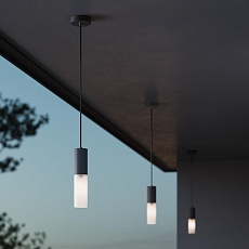 Уличный подвесной светильник Elektrostandard Glas 5602 TECHNO серый a062781 1