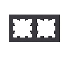 Рамка 2-постовая Systeme Electric AtlasDesign карбон ATN001002