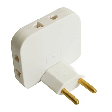 Разветвитель сетевой 3-местный б/з Stekker ADP10-23-21, 250В, 10A, белый 50067 3