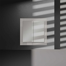 Перекрестный переключатель встраиваемый Voltum S70 двухклавишный 10А, (кашемир) VLS020503