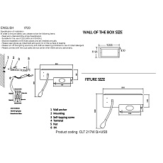 Бра Crystal Lux CLT 217W Qi+USB BL 1