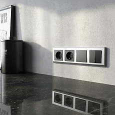 Рамка на 4 поста Werkel Stark серебряный W0041806 4690389161902 2