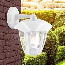 Садово-парковый светильник ЭРА «Дели 3» НБУ 07-40-004 белый 6-гранный настенный IP44 Е27 max60Вт Б0051198 1