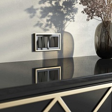 Выключатель трехклавишный Werkel черный матовый W1130008 4690389156755 2