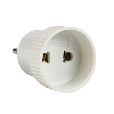 Адаптер-переходник б/з бел. 6А 250В EKF PROxima AAP6-1