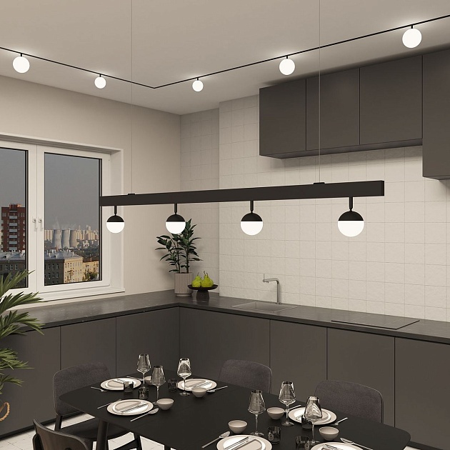 Трековый светодиодный светильник Denkirs Smart Moon DK8050-BK Фото № 4