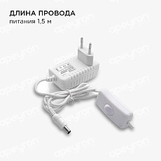 Светодиодная лента Apeyron 4,8W/m 60LED/m 3528SMD холодный белый 1M 10-65 3