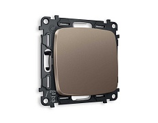 Комплект механизма 1-кл проходного выключателя AMBRELLA VOLT OMEGA Темная бронза матовый QUANT (OP6310, VM105) MO631020