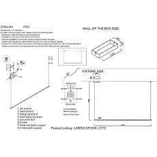 Подвесной светодиодный светильник Crystal Lux Largo SP33W L1770 Black 1
