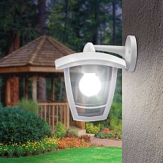 Садово-парковый светильник ЭРА «Дели 2» НБУ 07-40-002 белый 4-гранный настенный IP44 Е27 max60Вт Б0051196 3