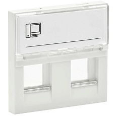 PRIMER Панель лицевая Keystone (2 модуля 2 входа) белая IEK PR-KK40D-PLK2-0-2-K01