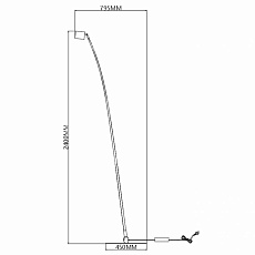 Торшер iLedex Tango 3082F-1 BK 2