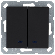 Выключатель двухклавишный Jasmart G3023NPB