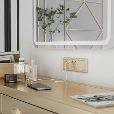 Выключатель одноклавишный проходной Werkel шампань рифленый W1112010 4690389160066 1