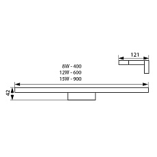 Светильник для зеркал в ванную Kanlux ASTEN LED IP44 12W-NW 26681 3