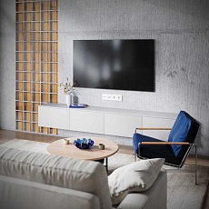 Розетка телевизионная встраиваемая S70 TV+RJ45 кат. 6, (белый глянцевый) Voltum VLS060701 2