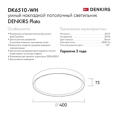 Потолочный светодиодный светильник Denkirs DK6510-WH/1 2