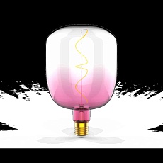 Лампа светодиодная филаментная Gauss E27 5W 1800K розовая 1010802105 5