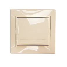 Выключатель Lezard Mira кремовый со вставкой 701-0303-100