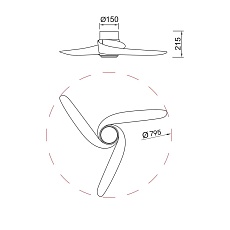 Люстра-вентилятор Mantra GROENLAND 9065 2