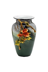 Ваза стеклянная зеленая с цветком 55RV6816S