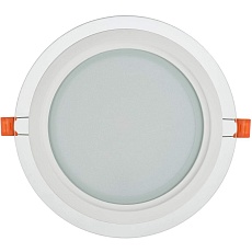 LIGHTING Светильник светодиодный ДВО 1622 со стеклом круг 18Вт 4000К IP20 IEK LDVO0-1622-18-4000-K01