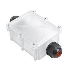 Коробка распределительная LD537 водонепроницаемая на 2 выхода, 450V, 130х70х41, прозрачный 50129