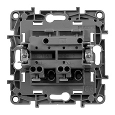 Выключатель двухклавишный Legrand Etika 10A 250V алюминий 672402 1