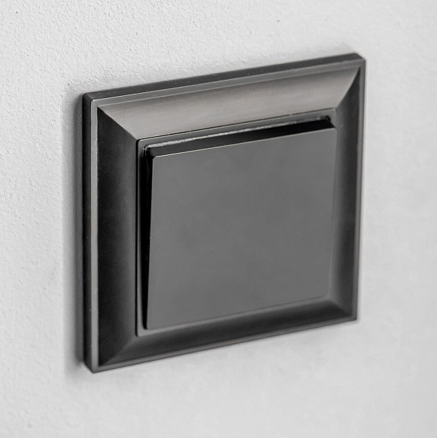 Выключатель Werkel одноклавишный проходной черный матовый W1112008 4690389156663 Фото № 11