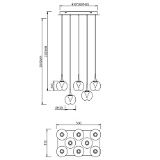 Люстра подвесная Mantra ANDROMEDA 9081 1