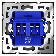 Розетка акустическая встраиваемая Voltum S70 4-местная, (титан) VLS060306 1