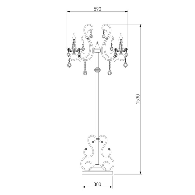 Торшер Eurosvet 12205/3F белый Strotskis изображение 2 Торшер Eurosvet 12205/3F белый Strotskis Фото № 2