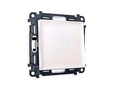 Комплект механизма 1-кл выключателя AMBRELLA VOLT с подсветкой 5600K ALFA Жемчуг QUANT (AP2020, VM101, G14W) MA202015