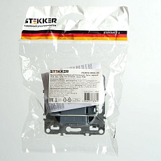 Выключатель одноклавишный Stekker Эрна черный PSW10-9103-03 49148 2