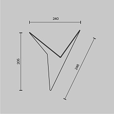 Настенный светодиодный светильник Maytoni Trame C808WL-L3B 1