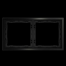 Рамка металлическая на 2 поста, S70 Metal (антрацит) Voltum VLSM120212 1